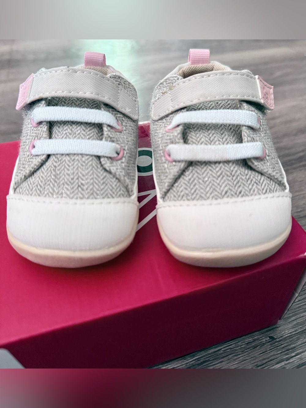 See Kai Run Stevie Mini First Walker Shoe - Gray Herringbone - Picture 5 of 7